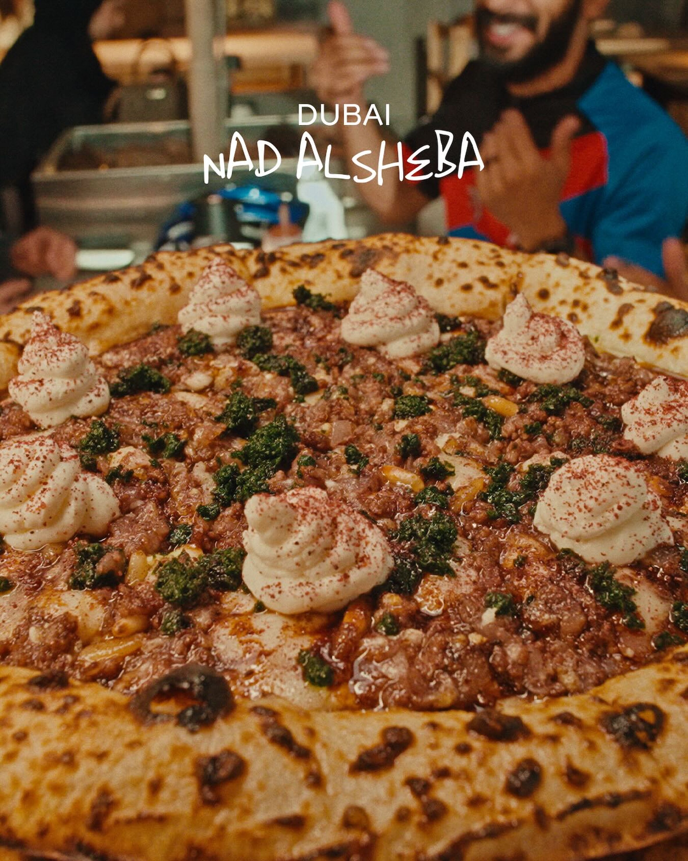 The Nad Al Sheba pizza — Black Angus beef with Arabic spices